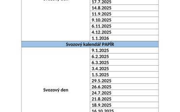 Informace OU ke svozu odpadu v roce 2025