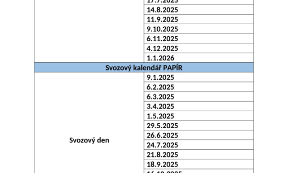 Informace OU ke svozu odpadu v roce 2025