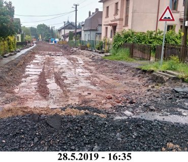 Oprava silnice a chodníků v Třebihošti 8.5.-31.7.2019